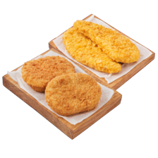 Verse kabeljauwburger of kabeljauwschnitzel